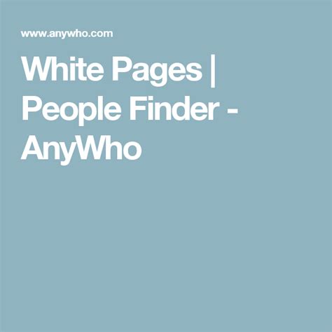 anywho white pages